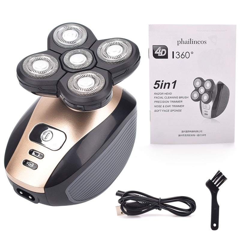 5 In 1 4D Rechargeable Bald Trimmer